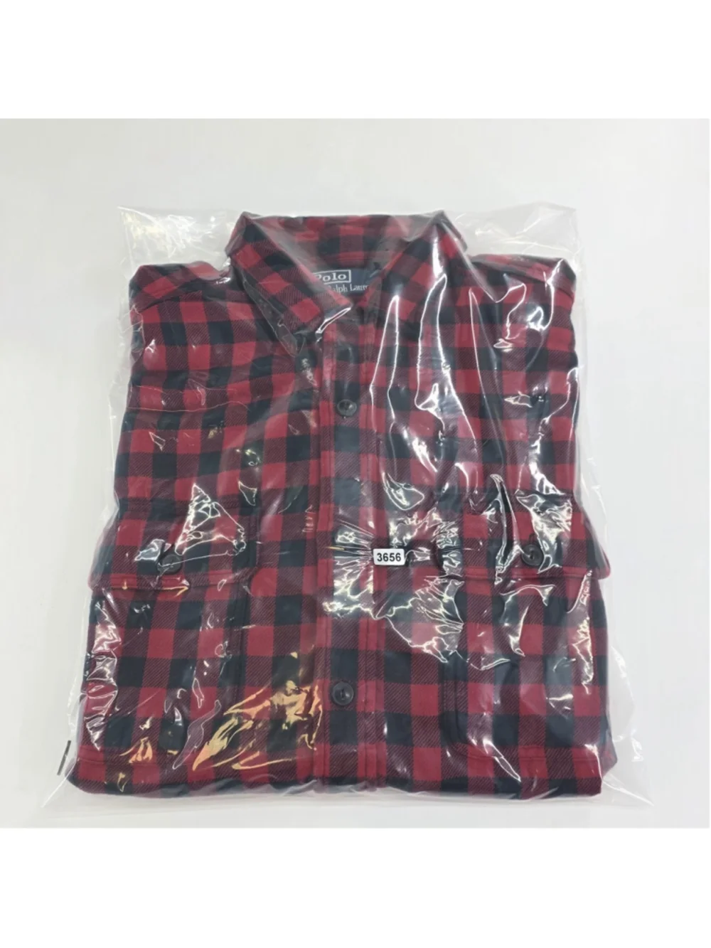 Polo Ralph Lauren Men's L Plaid Knit Flannel Overshirt Red Black Stretch $198